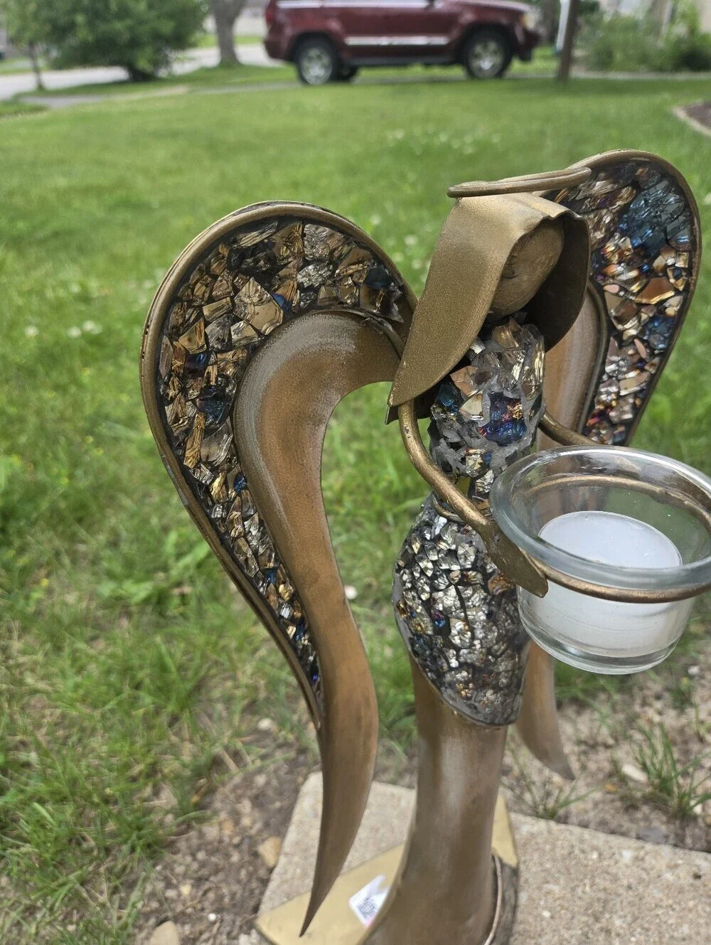 Vintage Pier 1 Imports Mosaic Angel Candle Holder – 19